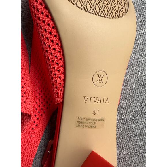 Vivaia Pointed-Toe Slingback Sandals Leah Citrus Orange Women's 41 US 9.5 - Picture 12 of 12